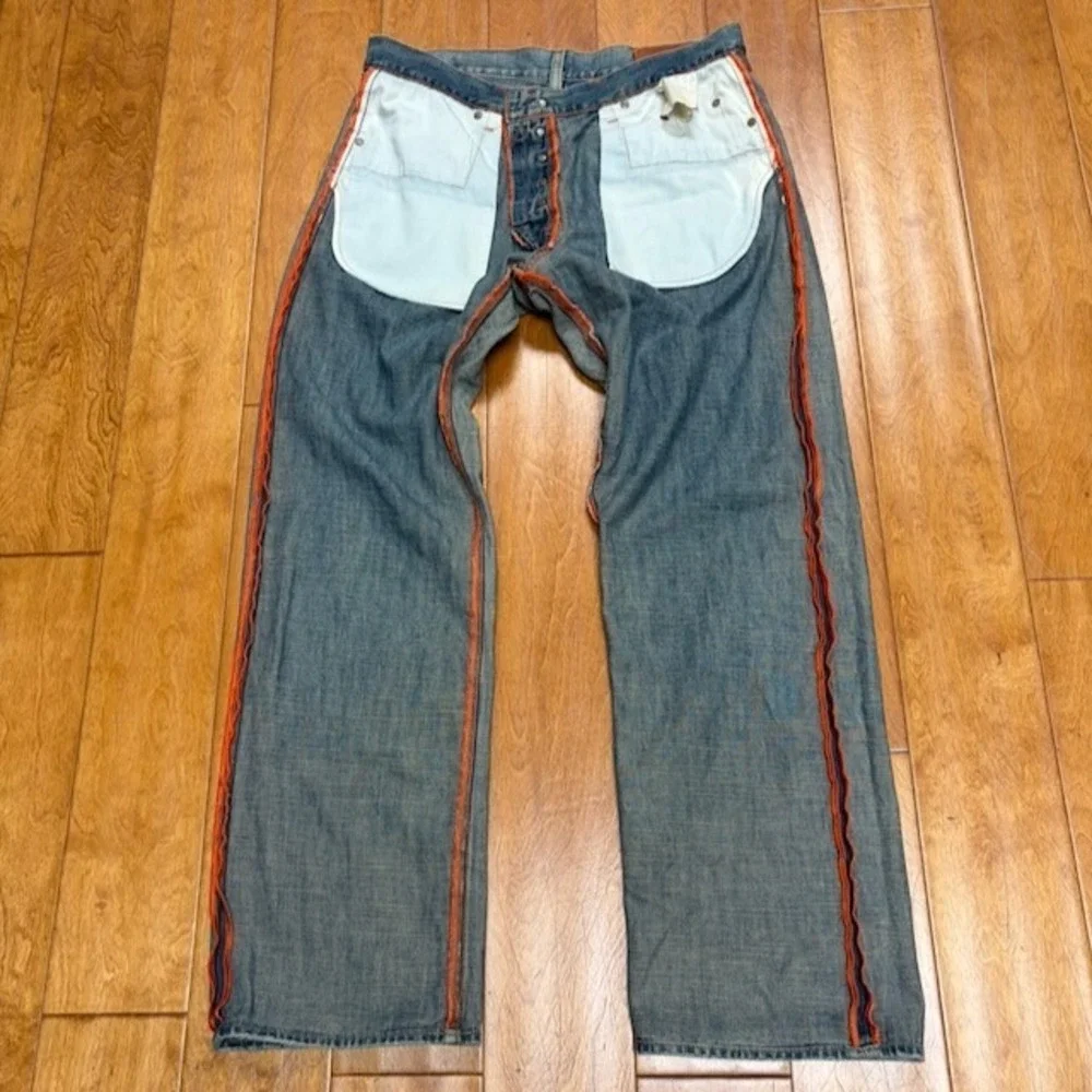 Boss Hugo Boss Selvedge Denim Jeans Comfort Fit Faded Mens Size 33 Designer